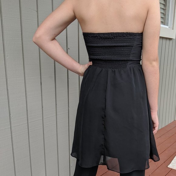 H&M Divided Strapless Chiffon Dress, Sz. 4 - Picture 3 of 4